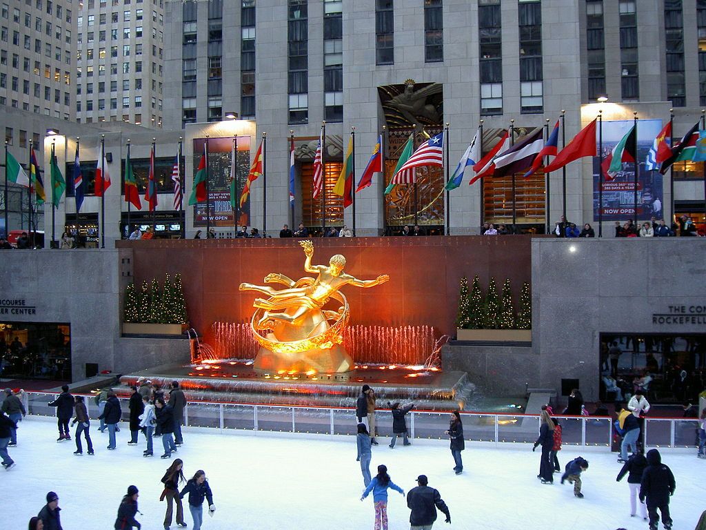 The Rink at Rockefeller Center is the classic NYC ice skating experience.