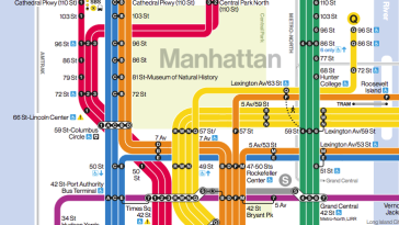 mta map / manhattan / nyc subway map 2025