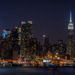 A view of Manhattan from across the Hudson River in Hamilton Park, Weehawken, NJ. A view of Manhattan from across the Hudson River in Hamilton Park, Weehawken, NJ.